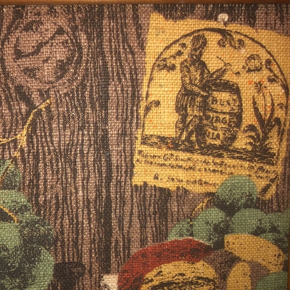 Vintage Kay Dee 100% Linen Hand Prints Picture Hope Valley Rhode Island - Picture 5 of 12